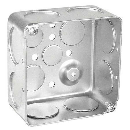 Southwire Electrical Box, 30.3 cu in, Square Box Type, 4 Gangs, Steel, Square Shape 52171-1DR